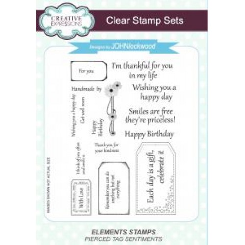 Pierced Tag Elements Stamps - John Lockwood Clear stamps CEC742
